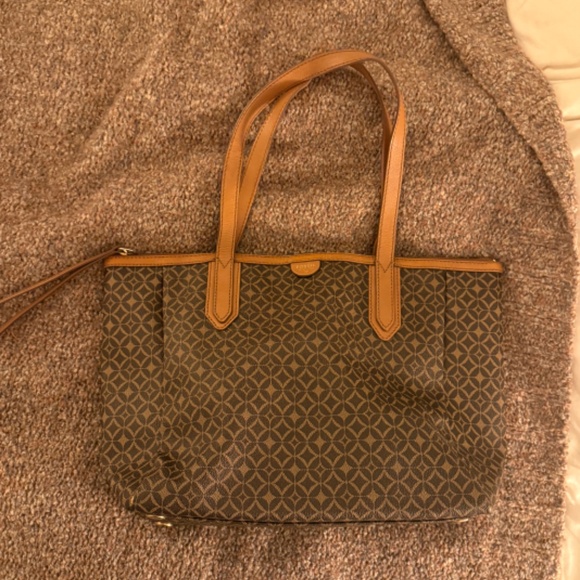 FOSSIL "Sydney" Geometric Prints Signature Shopper Tote Bag #ZB5491 - Picture 4 of 6